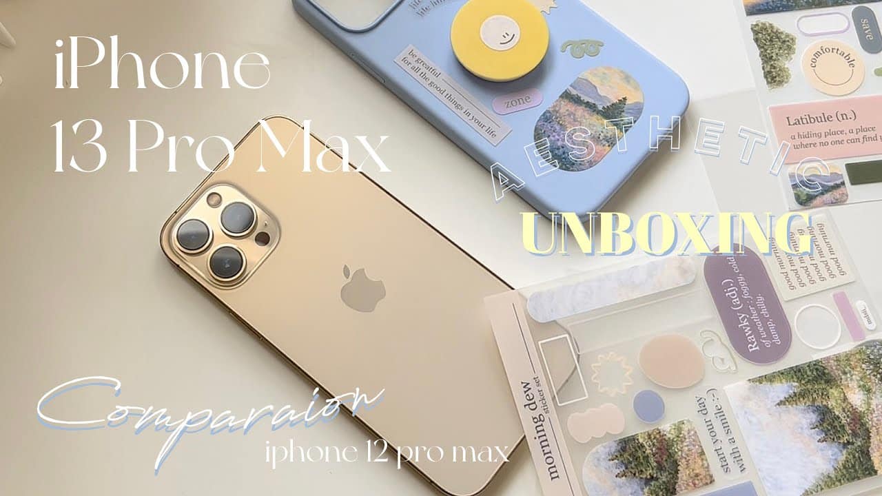unboxing iphone 13 promax gold c 1
