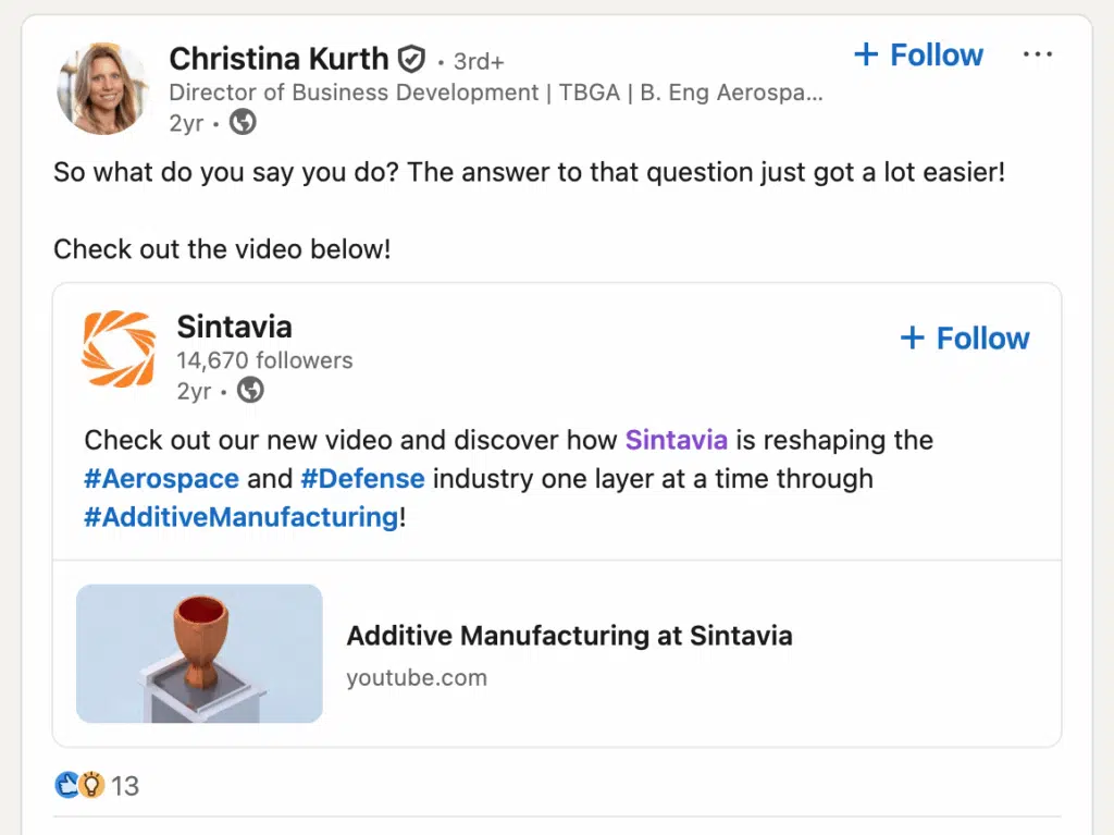 Video Marketing Case Study #9 – Sintavia (Aerospace / Defense) By Yum Yum Videos